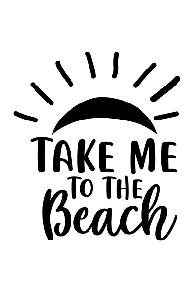 StoryGift Romania Sticker Exterior cu soarele si mesajul "Take me to the beac...