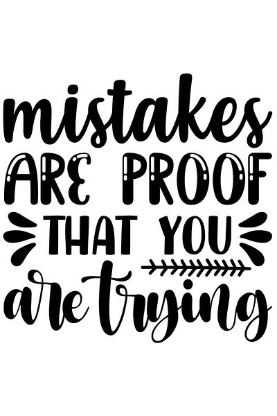 StoryGift Romania Sticker Autocolant 30CM Exterior cu mesaj motivational "Mistakes are proof that you are trying