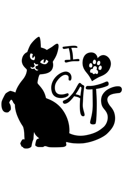 StoryGift Romania Sticker Adeziv 90CM Exterior cu o pisica si mesajul in engl...