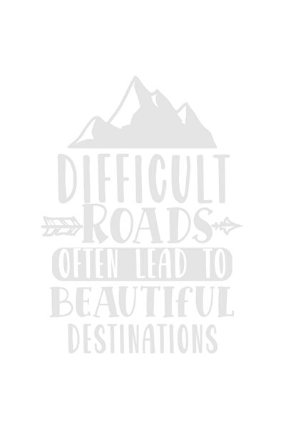 StoryGift Romania Sticker Autocolant 30CM Exterior cu mesajul "Drumurile dificile duc adesea la destinatii frumo