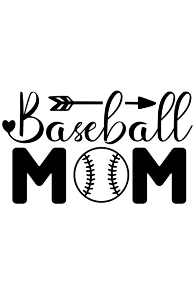 StoryGift Romania Sticker Adeziv 90CM Exterior pentru o mama iubita de sportiv - baseball minge , Vinyl Negru, 90 cm
