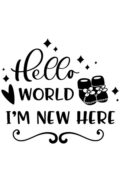 StoryGift Romania Sticker Exterior pentru nou-nascuti cu mesajul in engleza "...