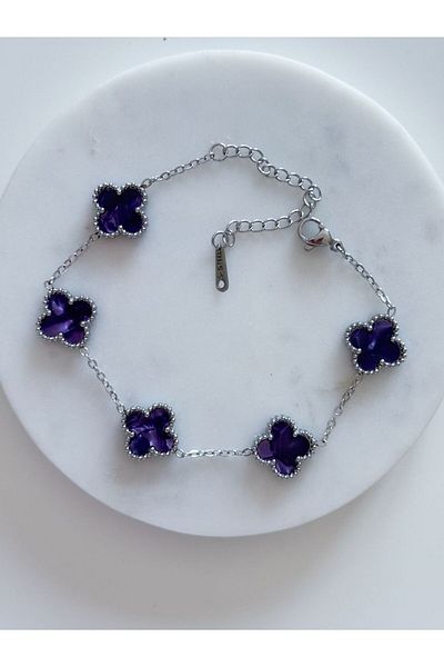 CHARMLUCKY Purple Shiny Multiclar Bracelet