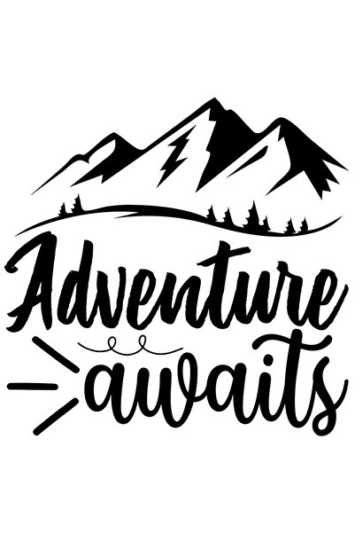 StoryGift Romania Sticker Exterior Cu Peisaj Montan Si Mesajul "adventure Awa...