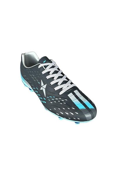 Liger Ανδρικά παπούτσια ποδοσφαίρου με σόλα TPU Astroturf Field Cleats ΣΚΟΥΡΟ ΜΠΛΕ - ΤΥΡΚΟΥΑΖ