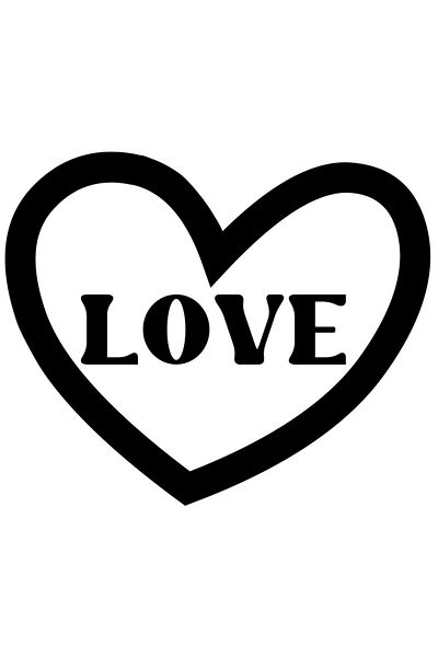 StoryGift Romania Sticker Adeziv 90CM Exterior cu inimioara si textul "Love" - iubire , Vinyl Negru, 90 cm