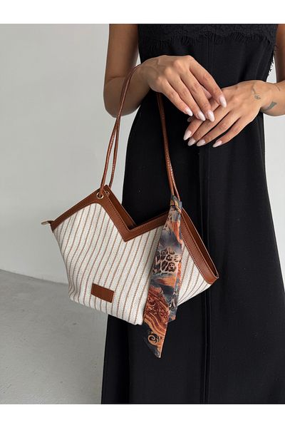 ALTUDA Women's Straw Fabric Shoulder Bag Node