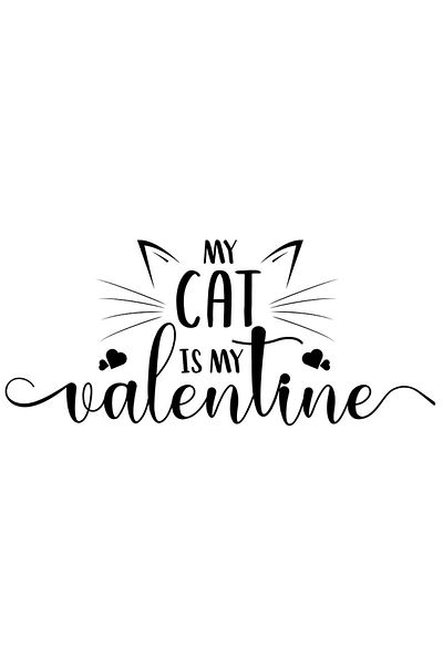 StoryGift Romania Sticker Eticheta 40CM Exterior pentru iubitorii de pisici cu textul in engleza "My cat is my V