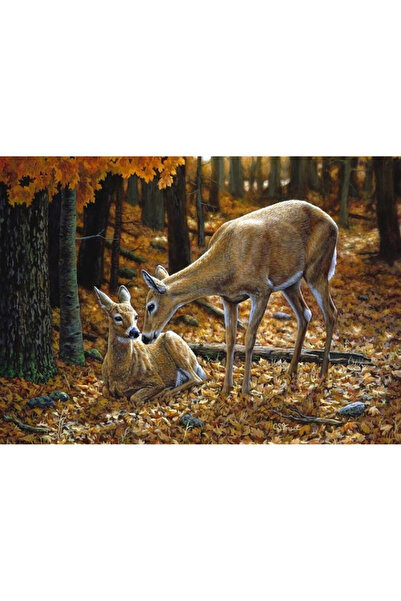 zola Diamond mosaic tapestry, deer in the forest pattern, 30 x 40 cm