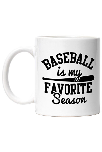 StoryGift Romania Cana cu o bata de baseball pentru pasionatii acestui sport - mesaj in limba engl, Cu Maner Alb