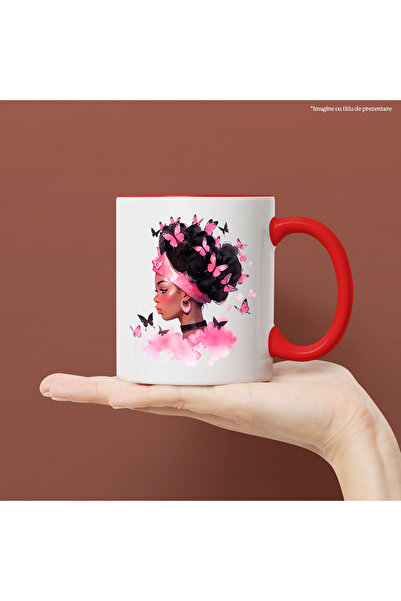 StoryGift Romania Cana cu o fata de culoare, draguta, ilustratie, abstract, r...