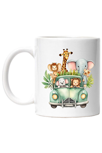 StoryGift Romania Cana cu multe animale salbatice care se plimba cu o masina ...