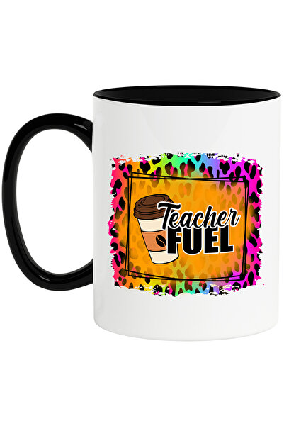 StoryGift Romania Cana cu mesajul "Teacher fuel", ilustratie, scoala, elevi, ...