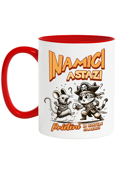 StoryGift Romania Cana Prieteni inamici motan si soricel prieteni , 330ml, Ce...