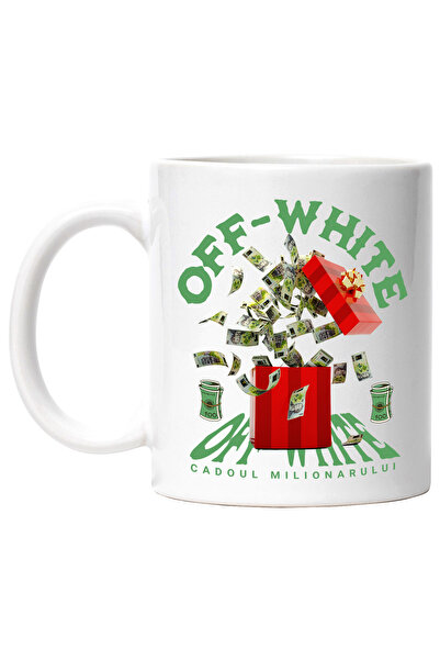 StoryGift Romania Cana _OFF-WHITE_ - Cadoul Milionarului, 330ml, Ceramic cu M...