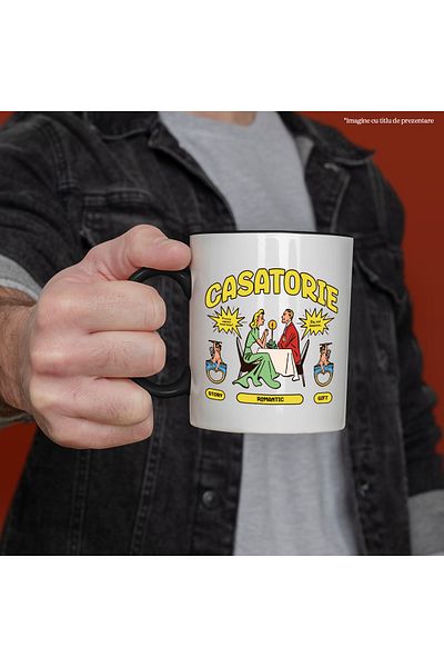 StoryGift Romania Marriage mug dinner aromantic husband wife I'll stand it I try, 330ml, Ceramic c, Cu, STG
