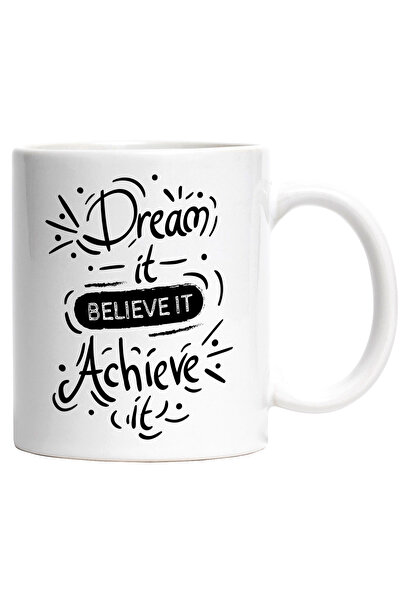 StoryGift Romania Cana Cu Mesaj In Engleza Dream It Believe It Achieve It, Vi...