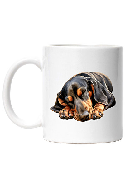 StoryGift Romania Cana cu un catel Dachshund care doarme | ilustratie | somn ...