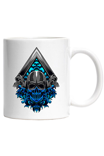 StoryGift Romania Cana Cu Craniu, Romb, Abstract, Multicolor 330 ml, Ceramica...