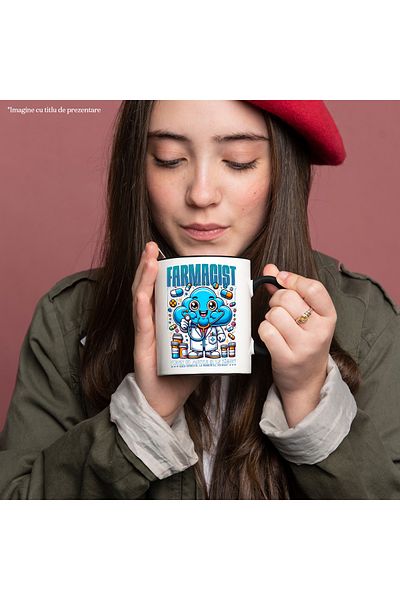 StoryGift Romania Mug Cloud in medical suit Text Pharmacist, Correct dose, at the right time, With,STG