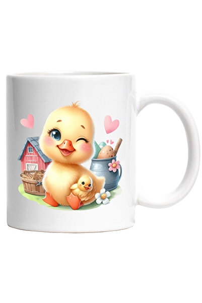 StoryGift Romania Cana cu o ratusca vesela | ilustratie | inimioare | hambar ...