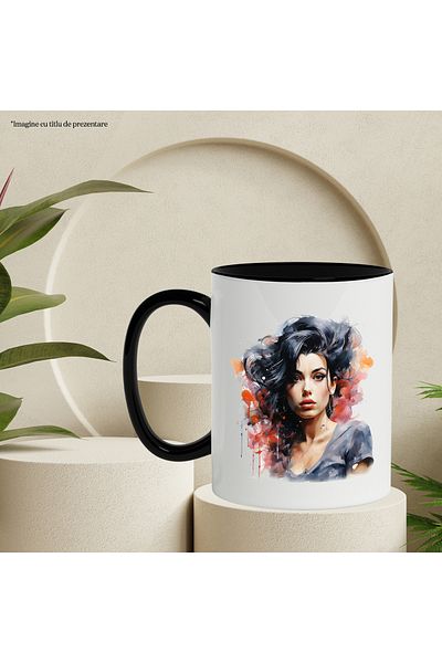 StoryGift Romania Mug With Amy Winehouse, Singer, Artist, Star, Multicolor 330 ml, Ceramic, With,STG