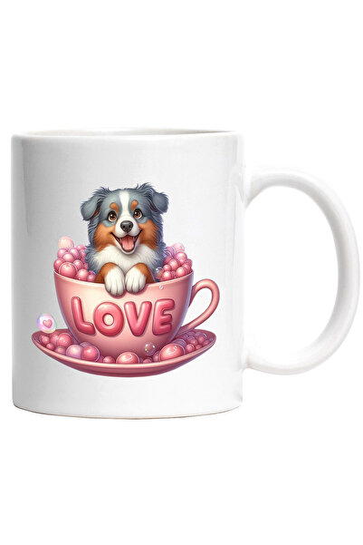 StoryGift Romania Cana cu un catelus vesel | sta intr-o ceasca | mesajul "Lov...