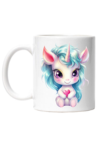 StoryGift Romania Cana cu un unicorn care zambeste | ilustratie | tine o inim...