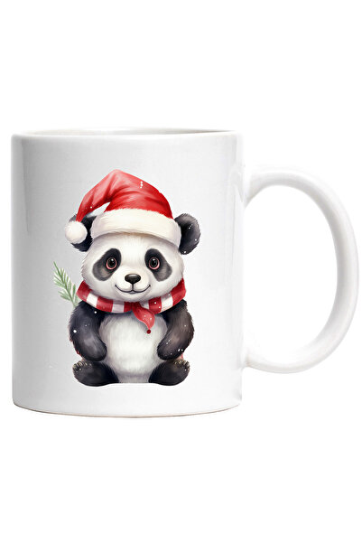 StoryGift Romania Cana cu un urs Panda vesel | caciula de Craciun | ilustrati...