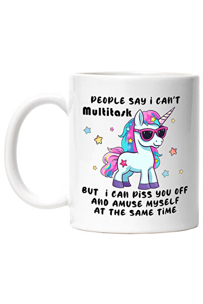 StoryGift Romania Cana cu un unicorn cu ochelari | ilustratie | mesajul "Peop...