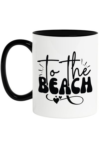 StoryGift Romania Cana cu inimioare si textul in engleza "To the beach" - la/...