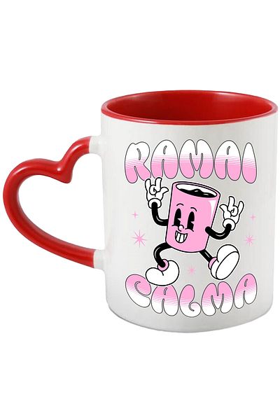 StoryGift Romania Coffee Mug Funny Position Text Stay Calm, Ceramic, 330ML, with Handle, With ,STG