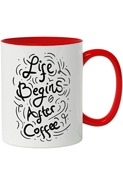 StoryGift Romania Cana Cu Mesaj In Engleza Life Begins After Coffee, Viata, C...