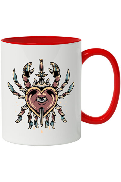 StoryGift Romania Cana Cu Crab, Inima, Pumnal, Ochi, Abstract, Picaturi, Stel...