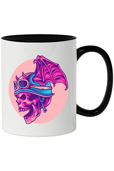 StoryGift Romania Cana Cu Craniu, Aripi, Demon, Liliac, Casca, Ochelari, Mult...