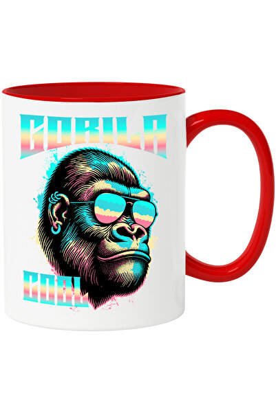 StoryGift Romania Cana gorila cu ochelari de soare text cool, 330ml, Ceramic ...