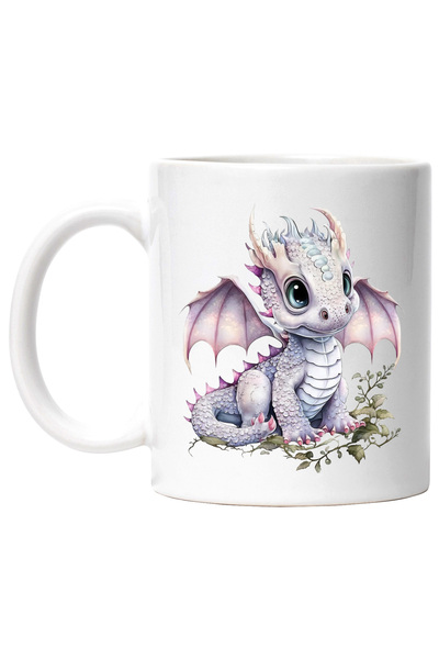 StoryGift Romania Mug with a baby dragon | illustration | shy | for children ...