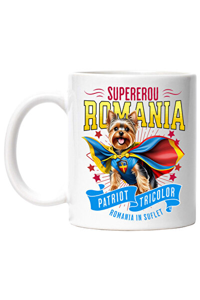 StoryGift Romania Cana cu Yorkshire Terrier Caine In Costum de Capitan Romani...