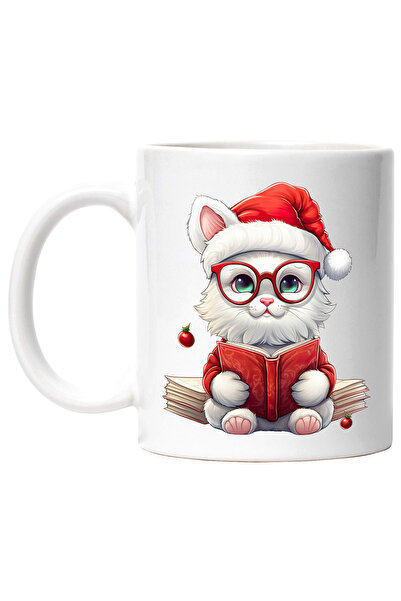 StoryGift Romania Cana cu o pisica alba vesela | tine o carte | ilustratie | ...