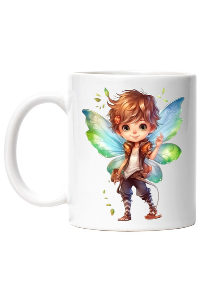 StoryGift Romania Cana cu un baietel cu aripi de fluture | ilustratie | frunz...