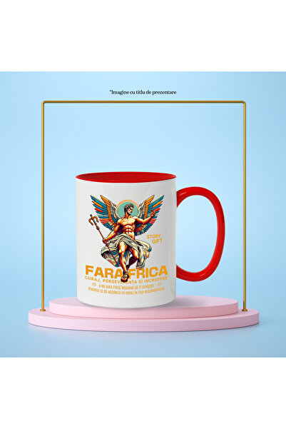 StoryGift Romania Fearless Angel Mug - Courage, Perseverance and Confidence, 330ml, Ceramic with Ma, Cu, STG.