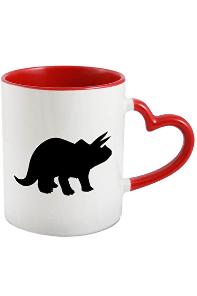 StoryGift Romania Cana cu un dinozaur - pentru copii cu Maner Inima Rosie, Cu...