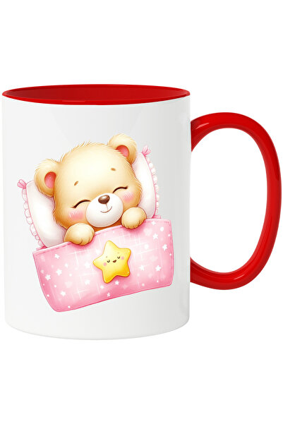 StoryGift Romania Cana cu o ursoaica vesela care doarme | ilustratie | paturi...