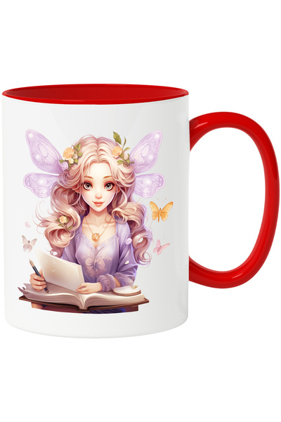 StoryGift Romania Cana cu o fetita draguta cu aripi de fluturi | ilustratie |...