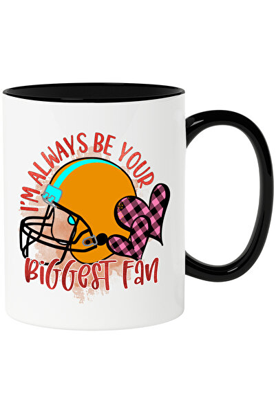 StoryGift Romania Cana cu inimioare si casca pentru fotbal american cu mesaju...