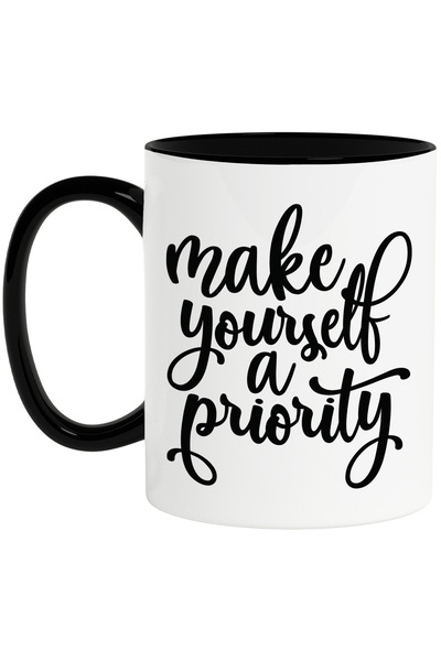 StoryGift Romania Cana cu mesaj incurajator in engleza "Make yourself a prior...