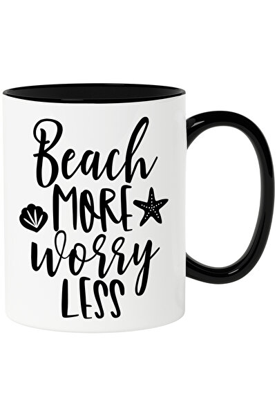 StoryGift Romania Cana cu mesajul "Beach more, worry less" - mai mult pe plaj...