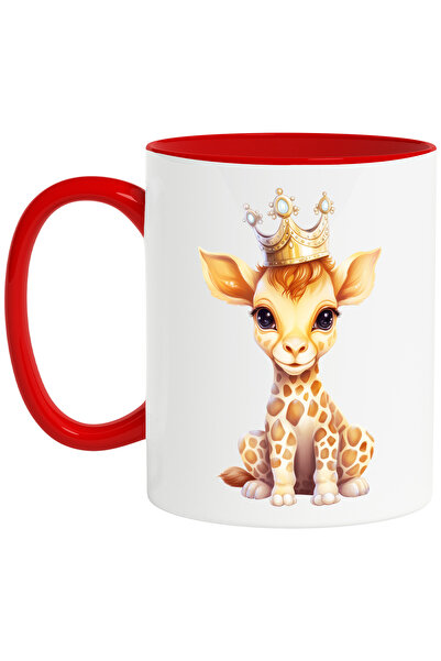 StoryGift Romania Cana cu un pui de girafa care poarta o coroana regala | nob...