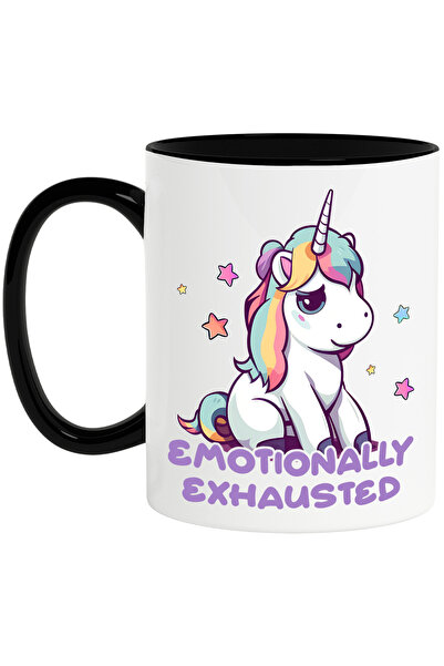 StoryGift Romania Cana cu un unicorn trist | ilustratie | mesajul "Emotionall...