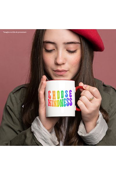 StoryGift Romania Mug with text in English stating that it is good to choose goodness with, With, STG